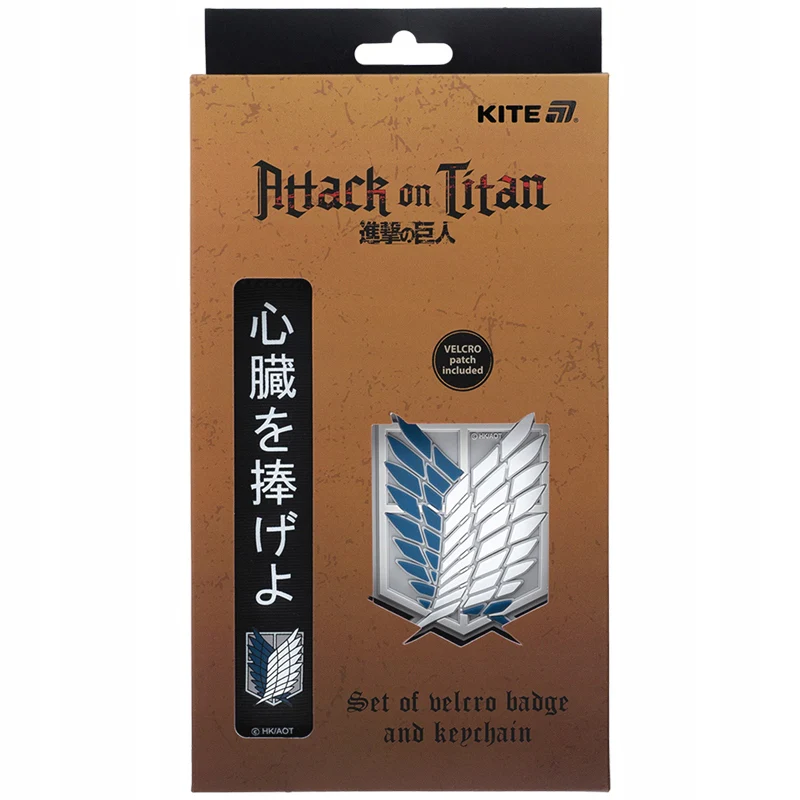Akcesoria Attack on Titan Kite – naszywka na rzep i brelok 3D dla dzieci - Image 6