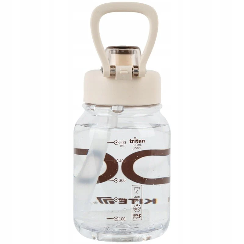 Bidon na wodę ze słomką 700 ml bpa free beżowy Kite - Image 7