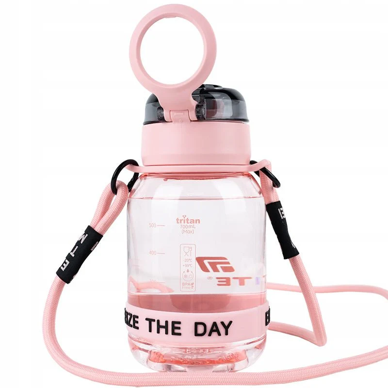Stylowy bidon 700 ml bez BPA ze słomką i paskiem, - Image 9