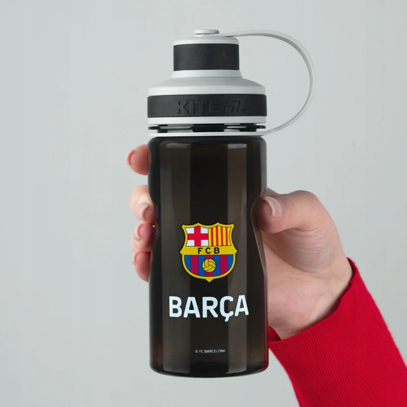 Butelka na wodę dla chłopców FC Barcelona tritanowa z sitkiem czarna - Image 2