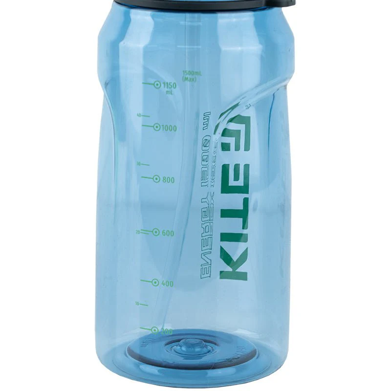 Butelka na wodę z ustnikiem do trening, do szkoły 1500 ml niebieska - Image 7