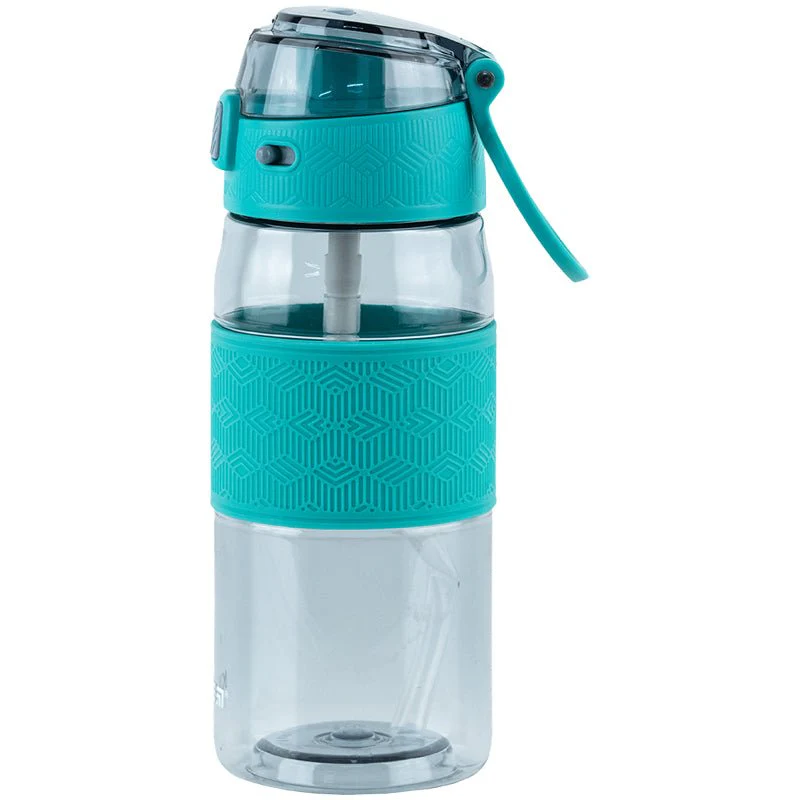 Butelka na wodę do szkoły z ustnikiem 600 ml niebieska - Image 4