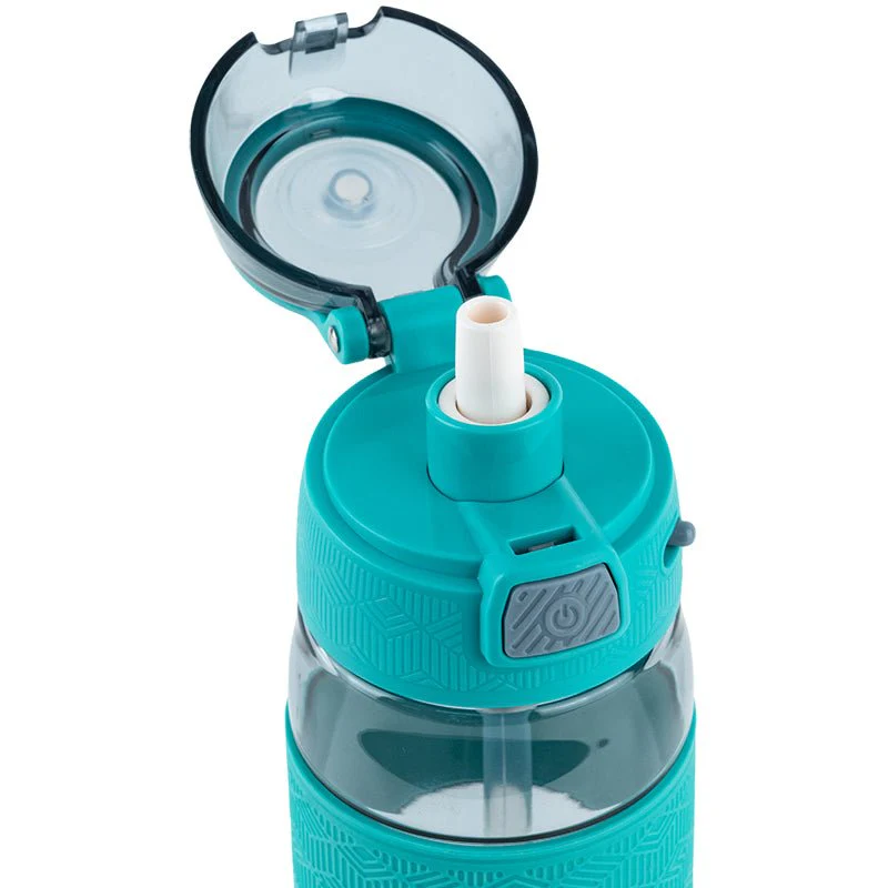 Butelka na wodę do szkoły z ustnikiem 600 ml niebieska - Image 6
