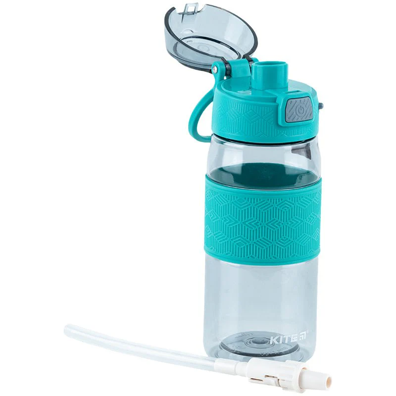 Butelka na wodę do szkoły z ustnikiem 600 ml niebieska - Image 7
