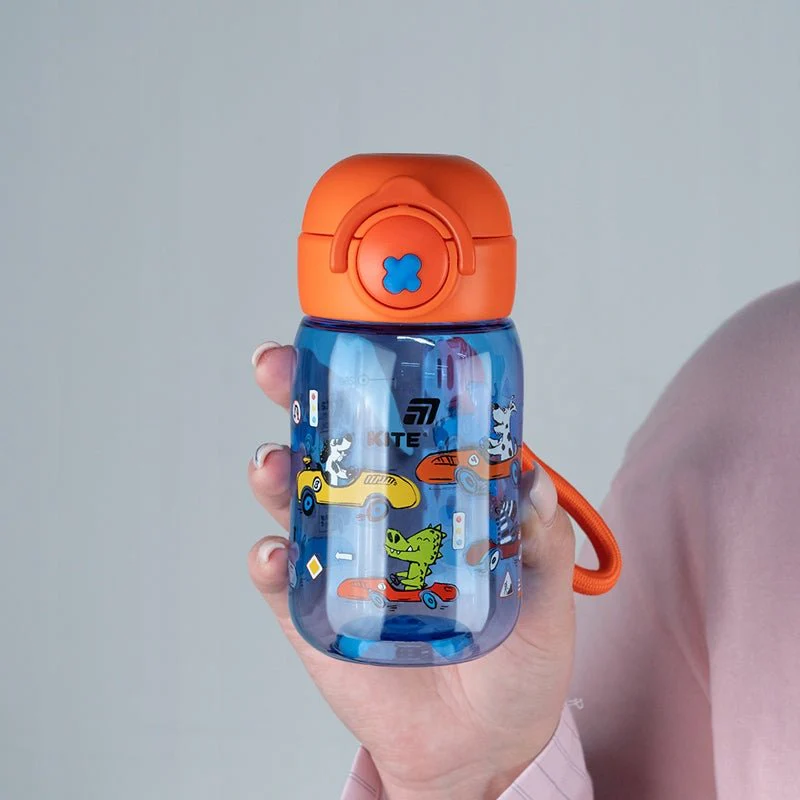 Bidon bez BPA, ftalanów i PCV dla dzieci Kite Cars 360 ml – szczelny i lekki - Image 2