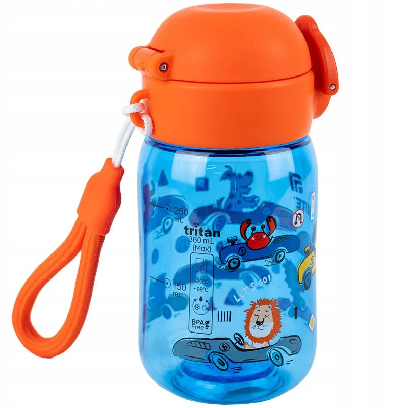 Bidon bez BPA, ftalanów i PCV dla dzieci Kite Cars 360 ml – szczelny i lekki - Image 3
