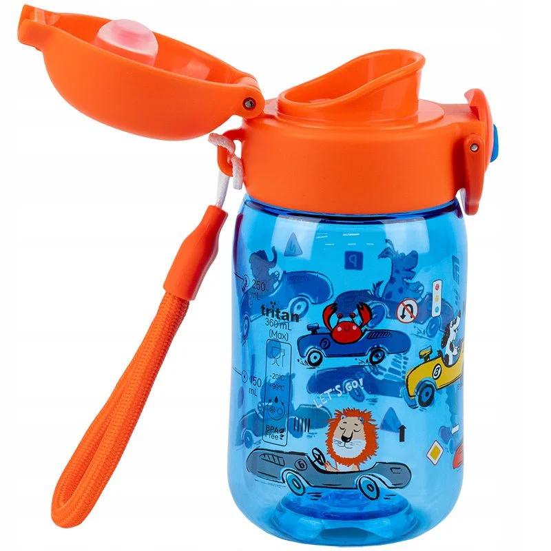 Bidon bez BPA, ftalanów i PCV dla dzieci Kite Cars 360 ml – szczelny i lekki - Image 4
