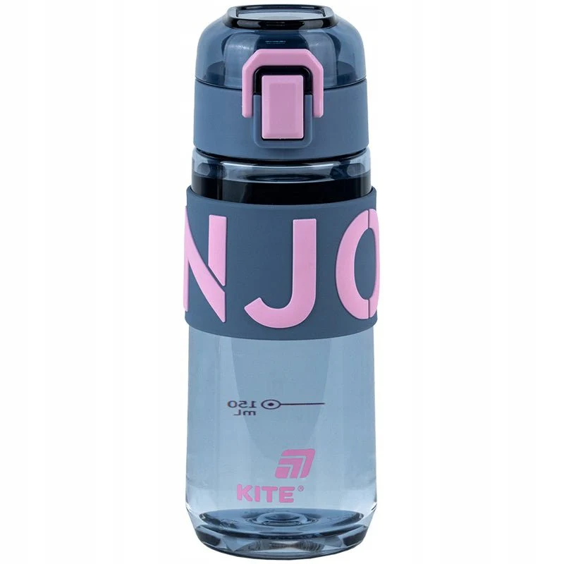 Butelka na wodę do szkoły na siłownię 550 ml z sitkiem szary