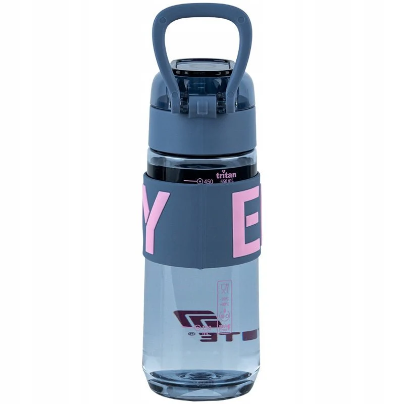 Butelka na wodę do szkoły na siłownię 550 ml z sitkiem szary - Image 7