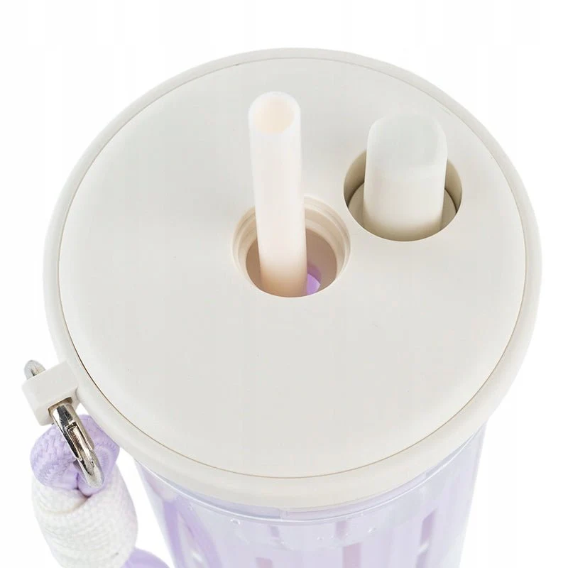 Butelka na wodę kubek z rurką 650ml z sitkiem fioletowy Kite - Image 9