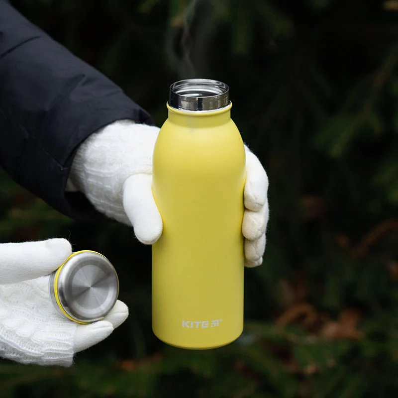 Butelka termiczna na napoje 450 ml żółty - Image 2