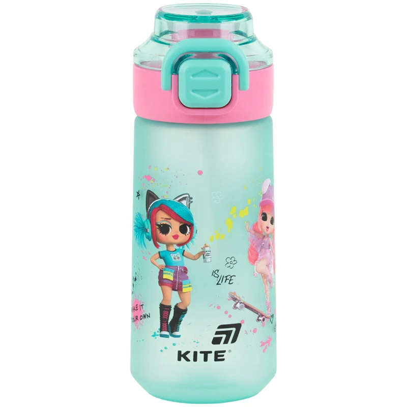 Butelka na wodę z uchwytem  Kite  L.O.L. Surprise! tritanowa 560 ml 2w1