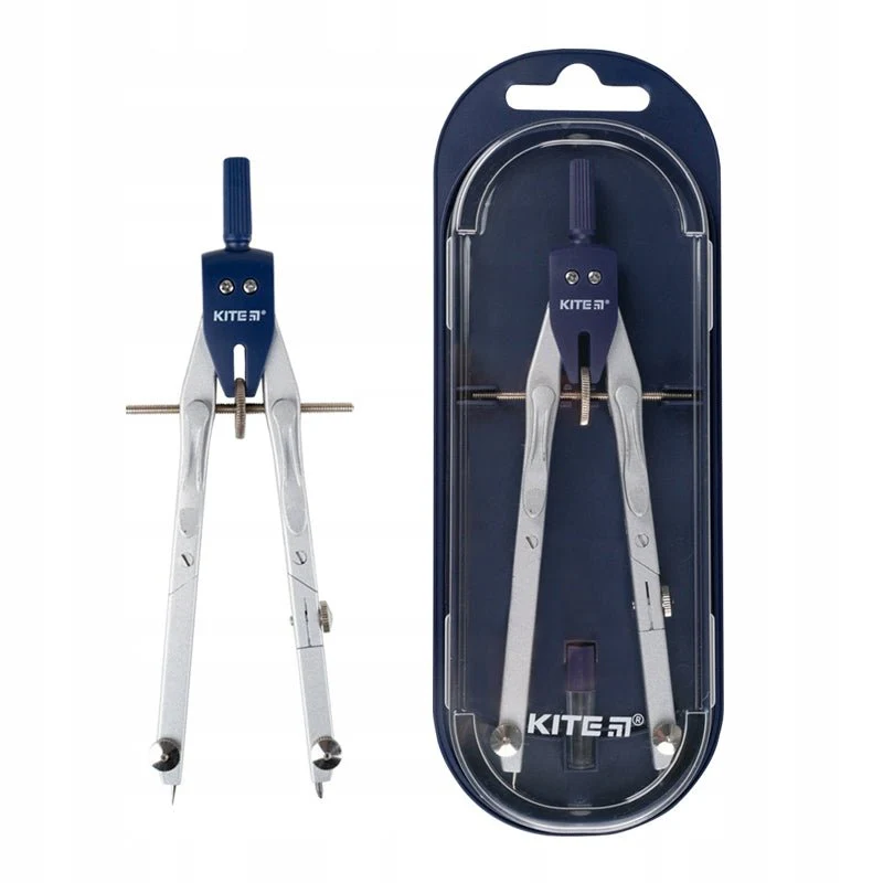 Metalowy cyrkiel do szkoły wkład grafitowy w kasetce Kite Expert Pro