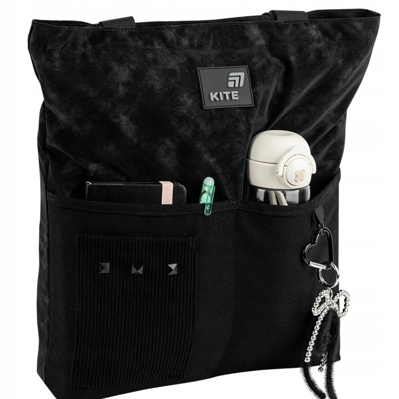 Torba shopper szkolna czarna dla dziewczyn Kite - Image 9