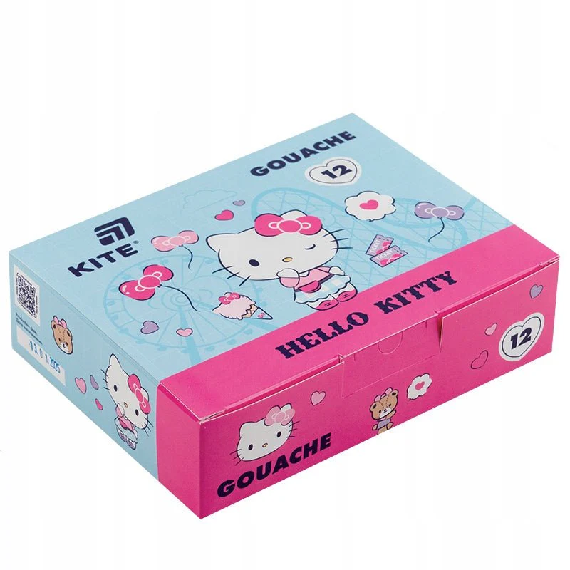 Zestaw farb gwaszowych do szkoły 12 sztuk Hello Kitty - Image 3