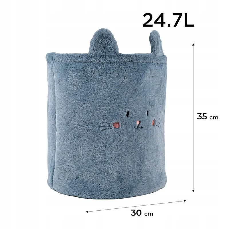 Kosz na zabawki pluszowy pojemnik organizer na drobiazgi kotek rozmiar L Kite Cute Cat - Image 3