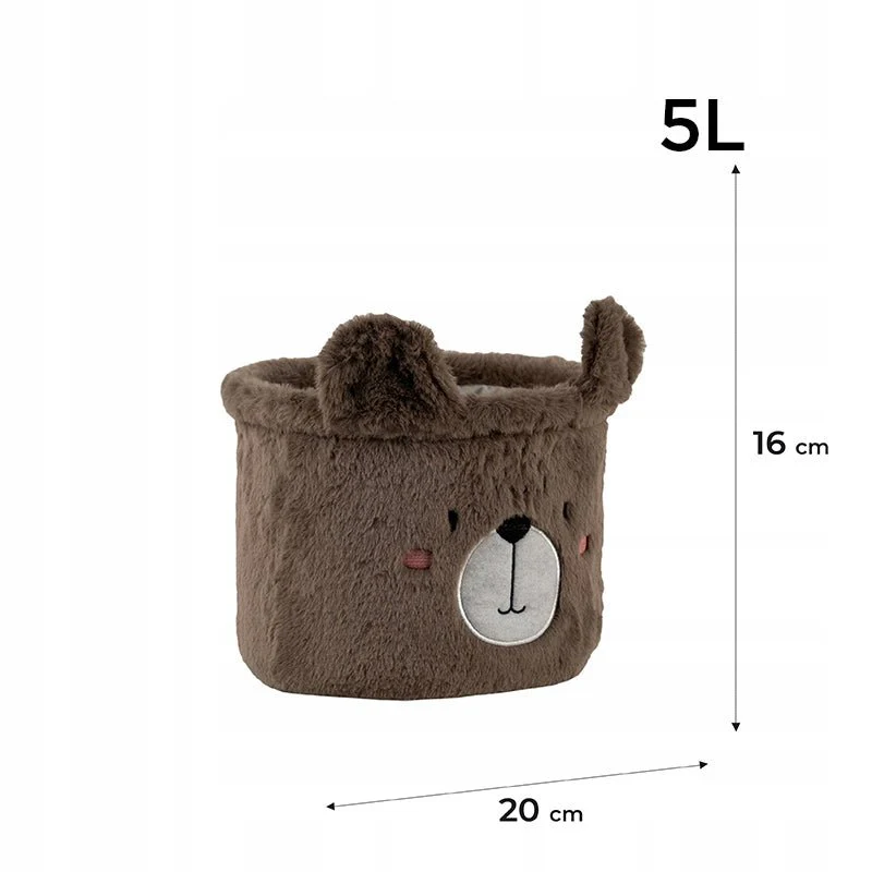 Kosz na zabawki pluszowy pojemnik organizer na drobiazgi miś rozmiar S Kite Sweet Bear - Image 3