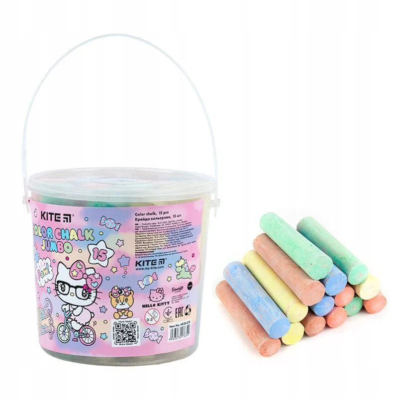 Kreda chodnikowa kolorowa do tablicy szkolna 15 sztuk Hello Kitty