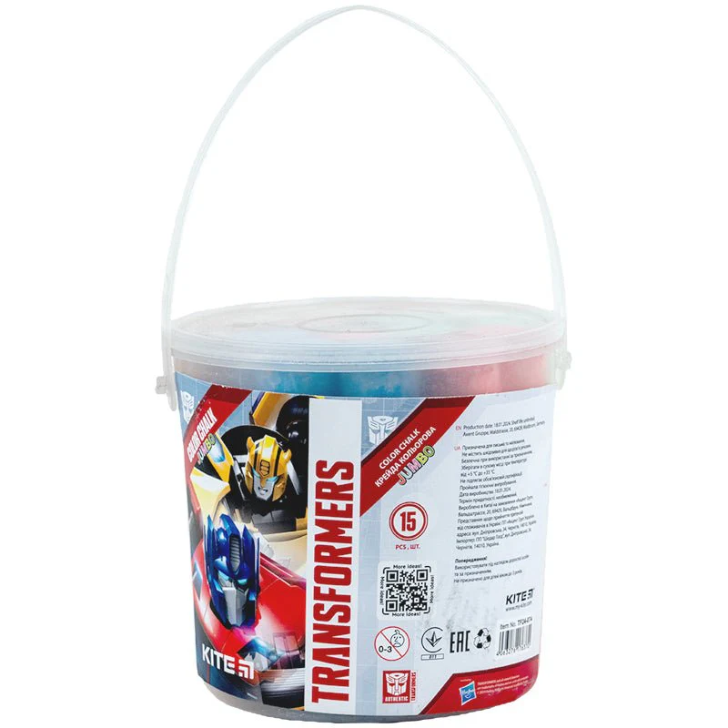 Kreda chodnikowa kolorowa do tablicy szkolna 15 sztuk Kite Transformers - Image 3