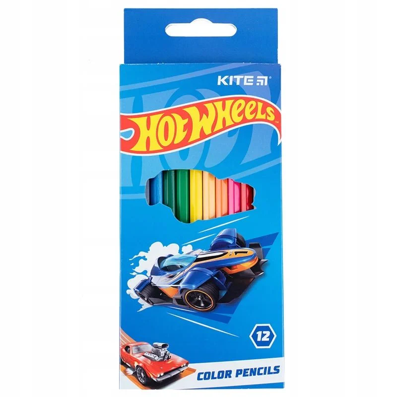 Kredki 12 sztuk 12 kolorów Hot Wheels - Image 6