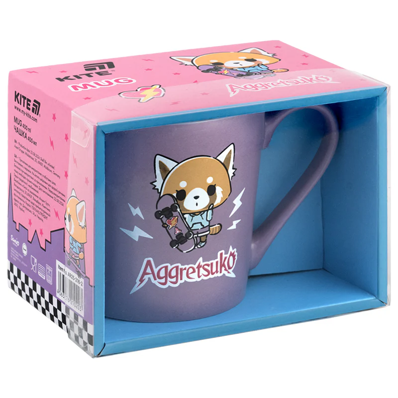 Kubek ceramiczny Aggretsuko 400 ml fioletowy Kite - Image 5