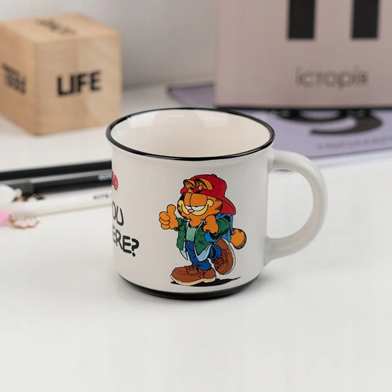 Kubek ceramiczny Garfield 370 ml biały - Image 2