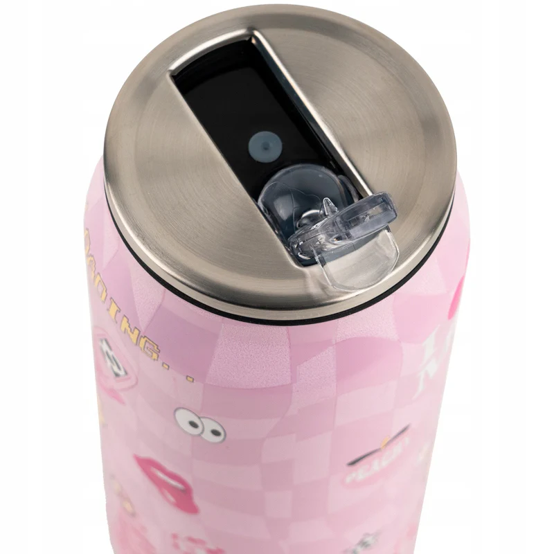 Kubek termiczny Kite Angel różowy 500 ml ze słomką i szczoteczką do czyszczenia - Image 3