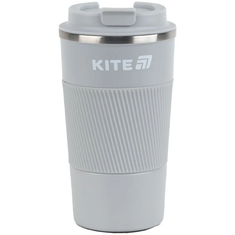 Termiczny kubek antypoślizgowy szary ze stali nierdzewnej AISI 304 510 ml Kite