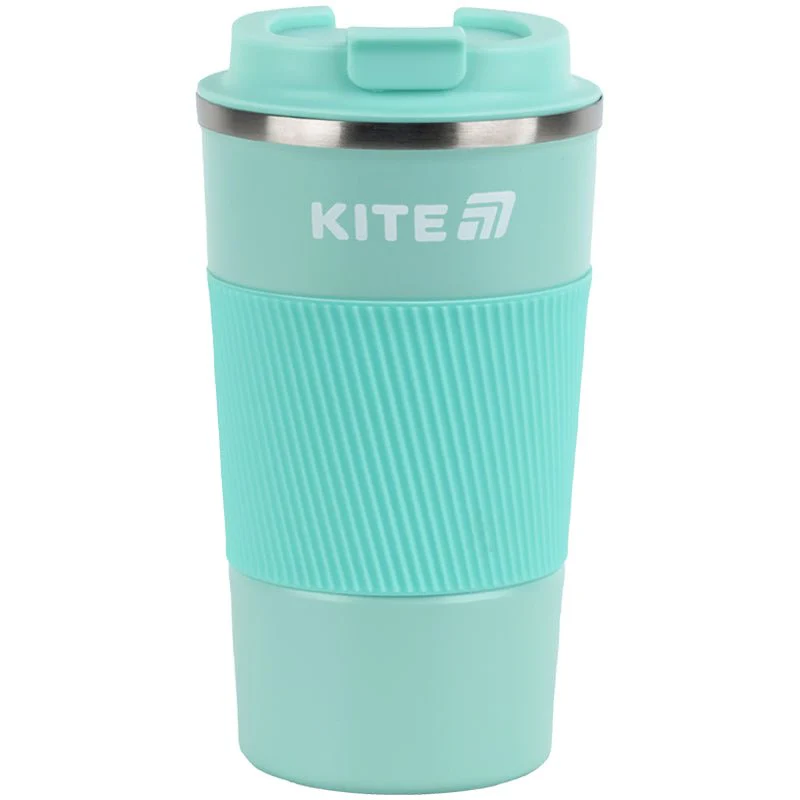 Kubek termo antypoślizgowy turkusowy hermetyczny 510 ml Kite