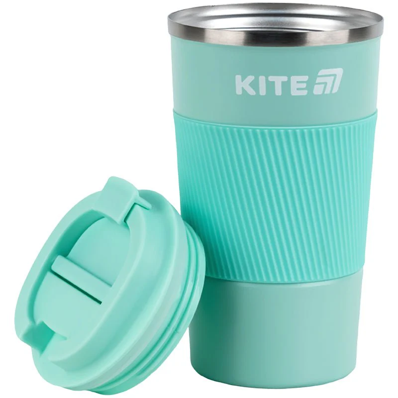 Kubek termo antypoślizgowy turkusowy hermetyczny 510 ml Kite - Image 3