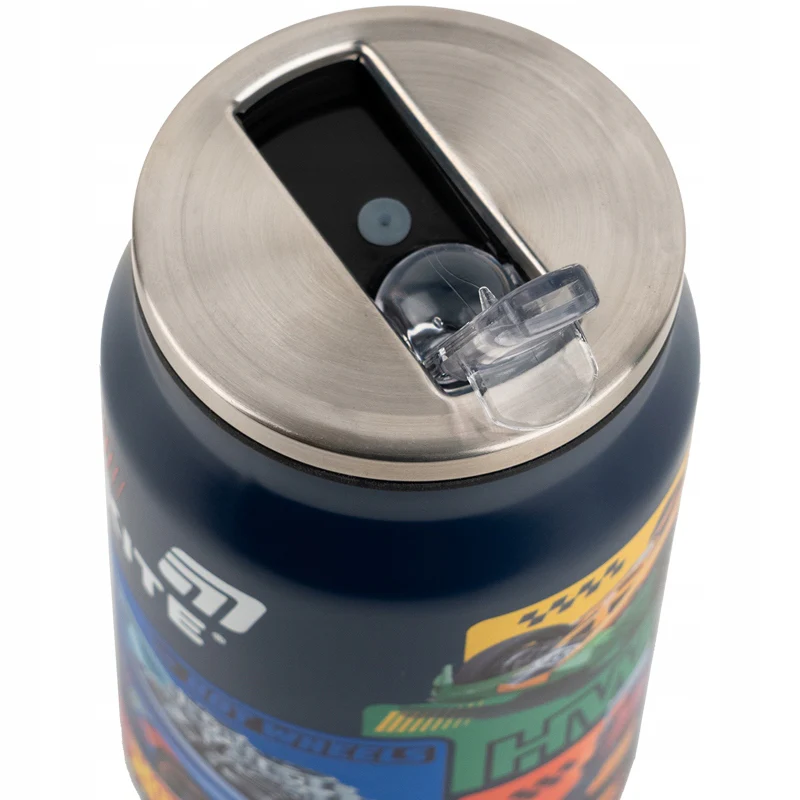 Kubek termiczny Kite Hot Wheels 350 ml ze słomką i szczoteczką do czyszczenia - Image 3