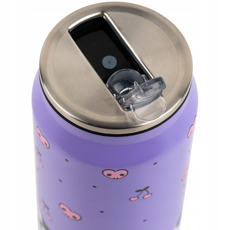 Kubek termiczny Kite Kuromi fioletowy 500 ml ze słomką i szczoteczką do czyszczenia - Image 3
