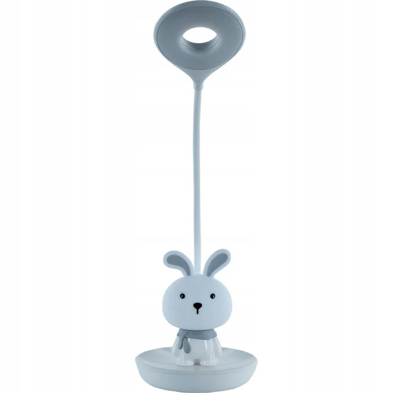 Lampa biurkowa dziecięca Bunny Kite bezprzewodowa biała na noc LED dotykowa z kablem USB