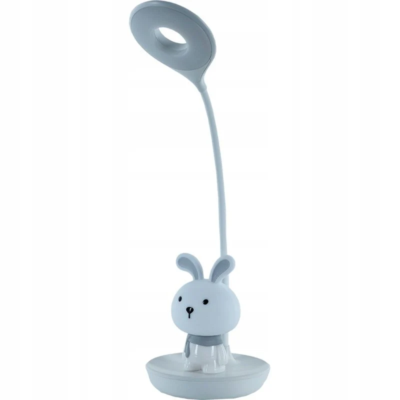 Lampa biurkowa dziecięca Bunny Kite bezprzewodowa biała na noc LED dotykowa z kablem USB - Image 6