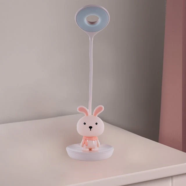 Lampka dziecięca na biurko dla dzieci na noc dotykowy różowy LED +kabel USB Kite - Image 2