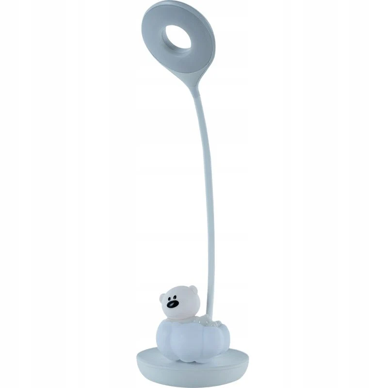 Lampa do studiowania dla dzieci na biurko biała z kablem USB bezprzewodowa z misiem Kite Cloudy Bear - Image 6