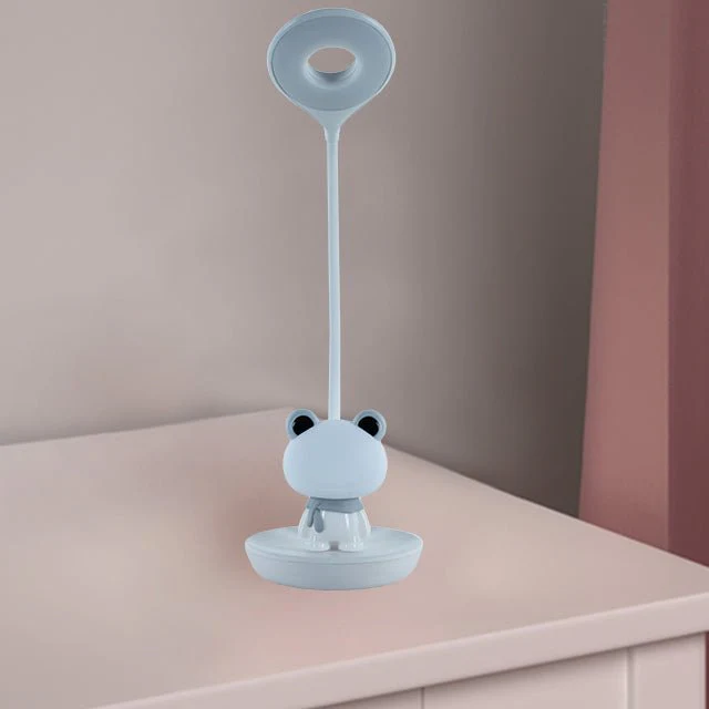 Lampa biała dla dzieci na biurko bezprzewodowa lampa nocna LED żabka Kite Froggy - Image 2