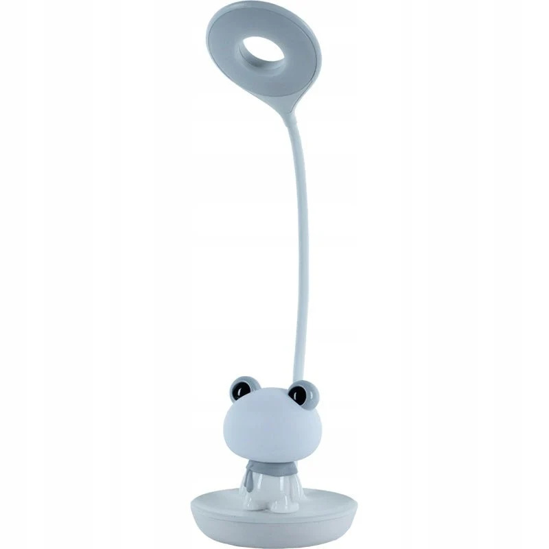 Lampa biała dla dzieci na biurko bezprzewodowa lampa nocna LED żabka Kite Froggy - Image 4