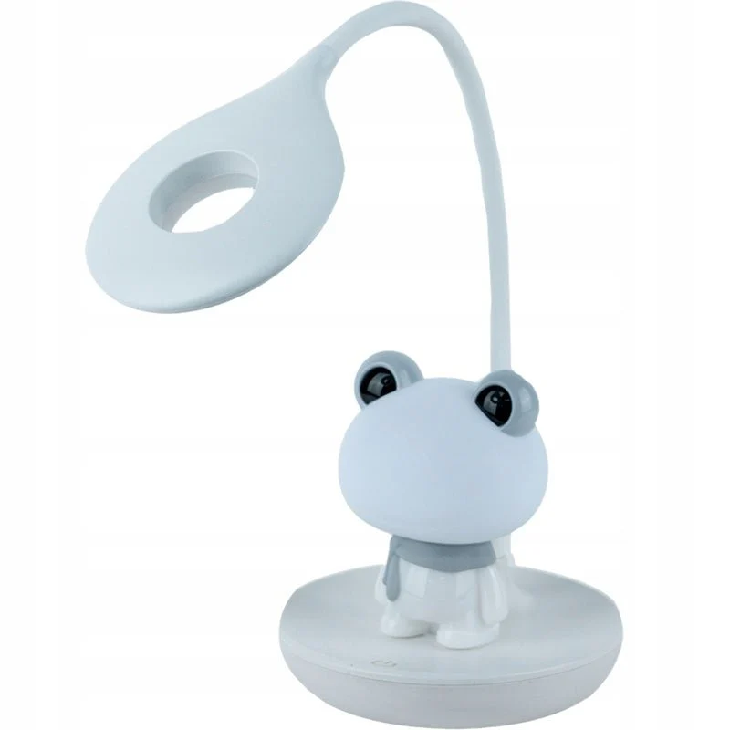 Lampa biała dla dzieci na biurko bezprzewodowa lampa nocna LED żabka Kite Froggy - Image 5