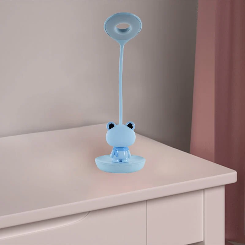Lampka LED dziecięca niebieska żabka na dotknięcie z USB kablem Kite Froggy - Image 3