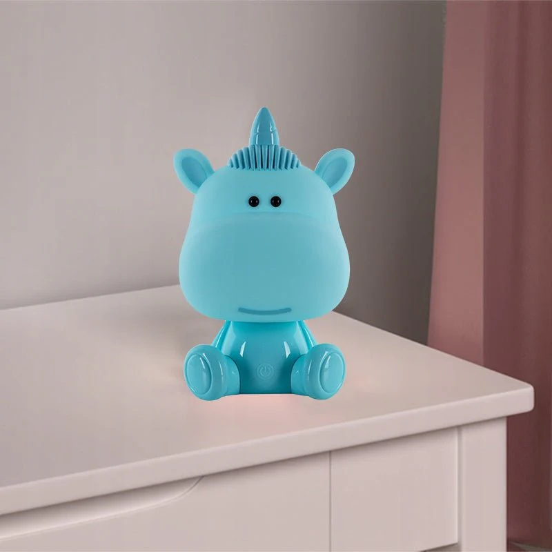 Lampka nocna dziecięca niebieski jednorożec zmienne kolory LED Unicorn Kite - Image 2