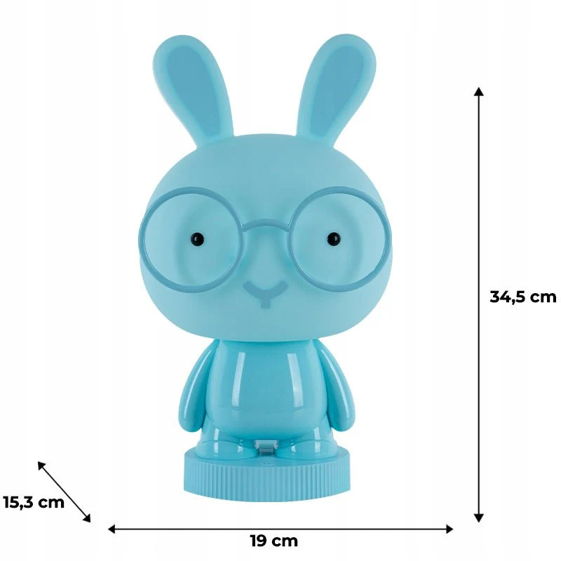 Lampka nocna do pokoju dziecięcego królik LED różne światło z kablem USB Bunny Kite - Image 3