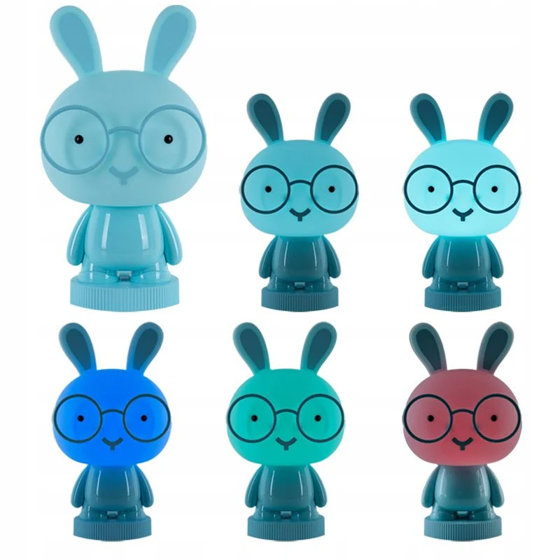Lampka nocna do pokoju dziecięcego królik LED różne światło z kablem USB Bunny Kite - Image 4