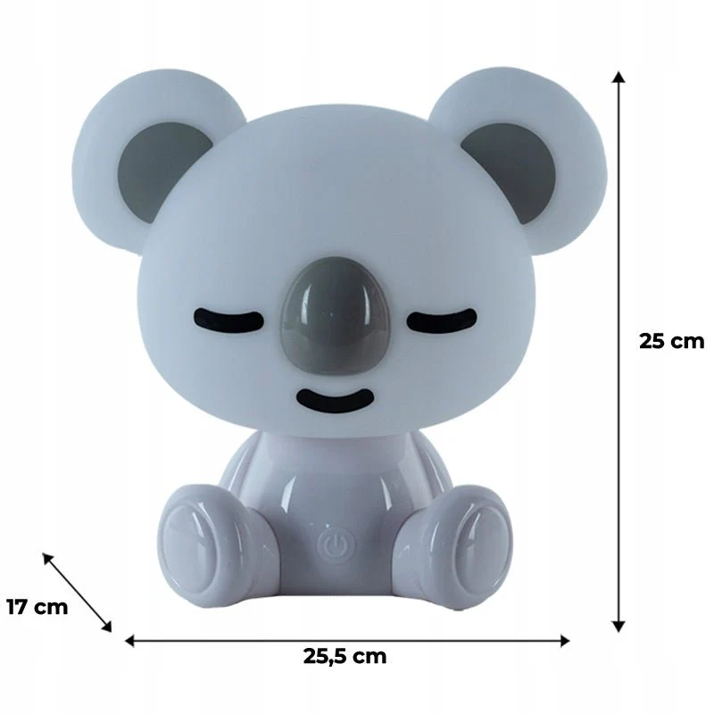 Lampa dla dziecka do snu na noc z kolorowym światłem biały miś koala LED Kite Koala - Image 3
