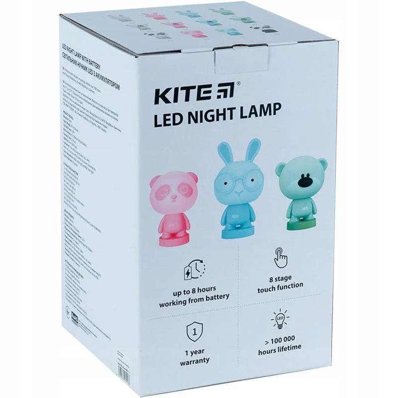 Lampa dla snu misiek dla dzieci lampa nocna kolorowa na dotyk LED Kite Bear - Image 6