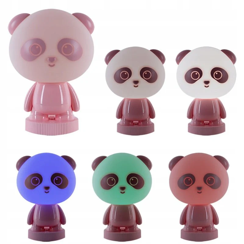 Nocna lampa dla dziewczynek różowa panda miś LED zmiana kolorów Kite Panda - Image 5