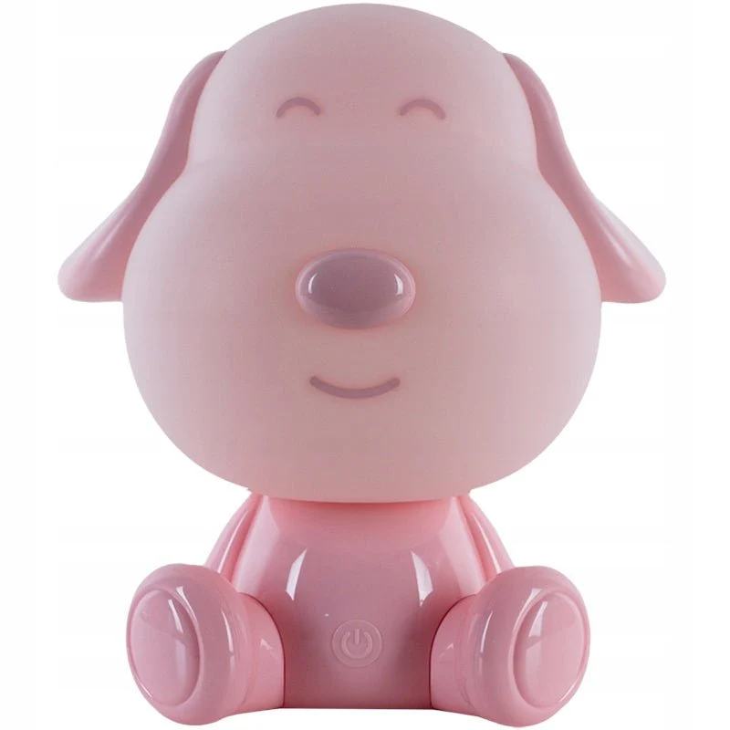 Lampa nocna różowa do pokoju dziecięcego piesek na dotknięcie LED Kite Doggy