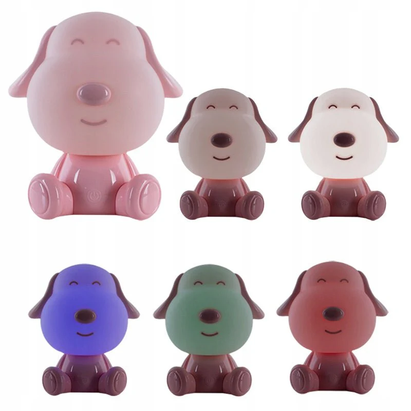 Lampa nocna różowa do pokoju dziecięcego piesek na dotknięcie LED Kite Doggy - Image 4