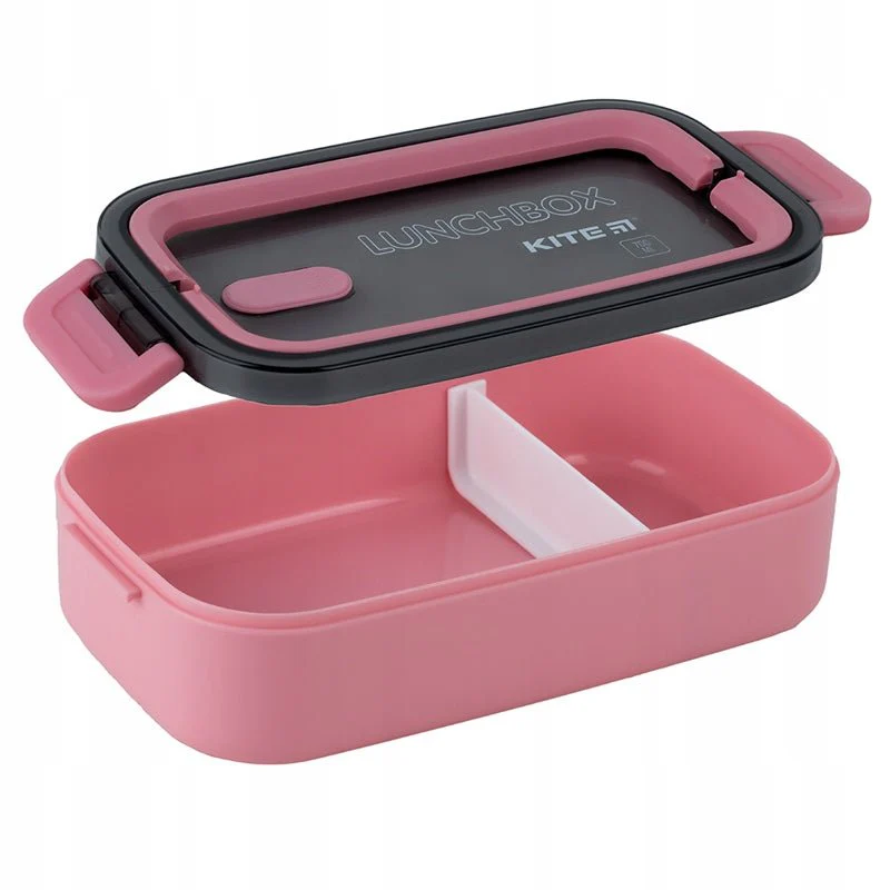 Lunch box różowy do szkoły i biura ze sztućcami 700 ml - Image 4