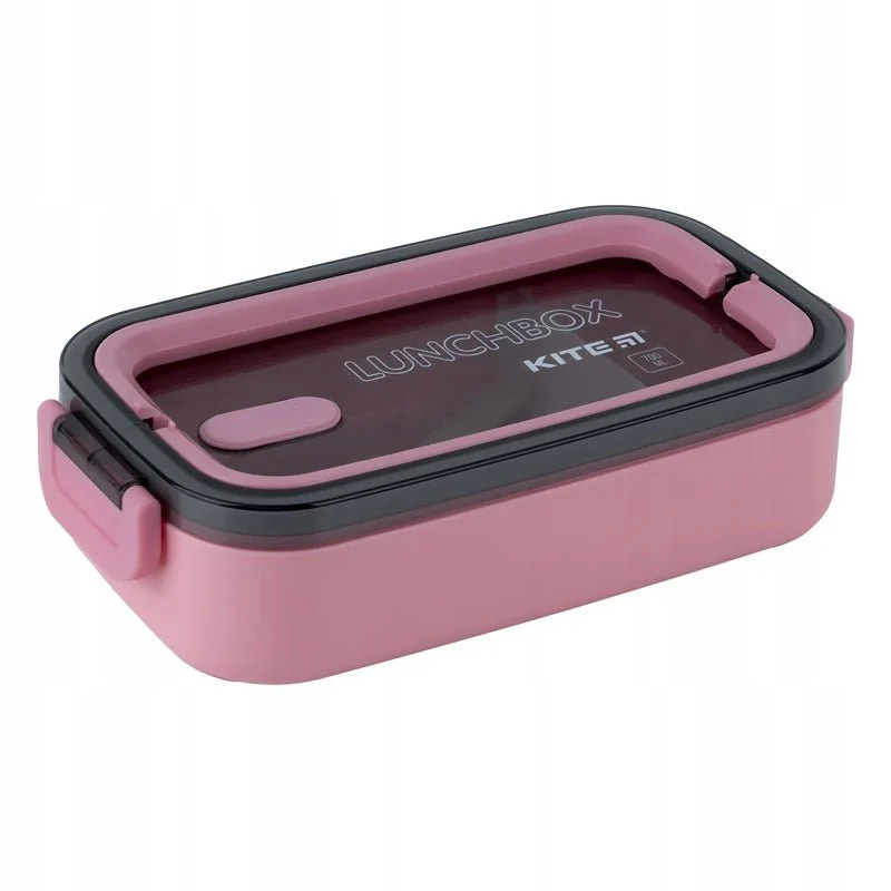 Lunch box różowy do szkoły i biura ze sztućcami 700 ml - Image 5